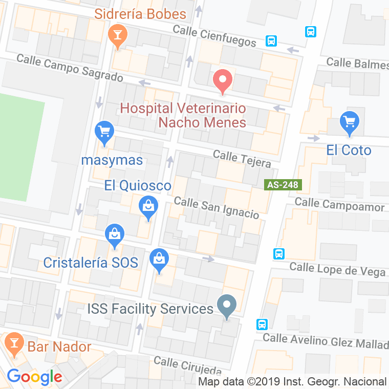 Código Postal calle San Ignacio en Gijón