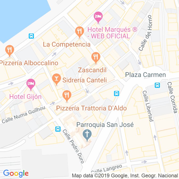 Código Postal calle Jose Gonzalez "El Presi" en Gijón