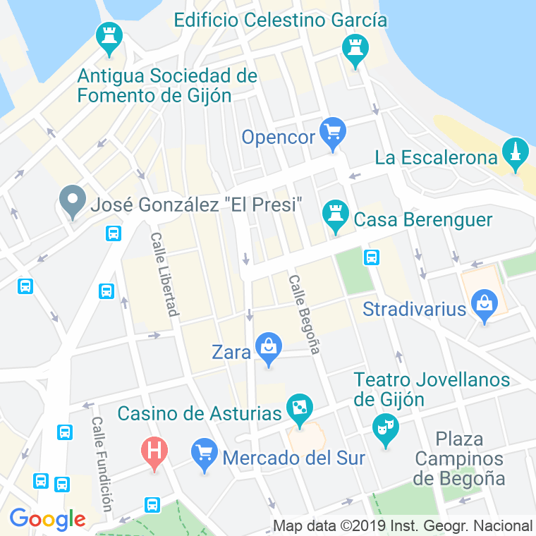 Código Postal calle Leon en Gijón