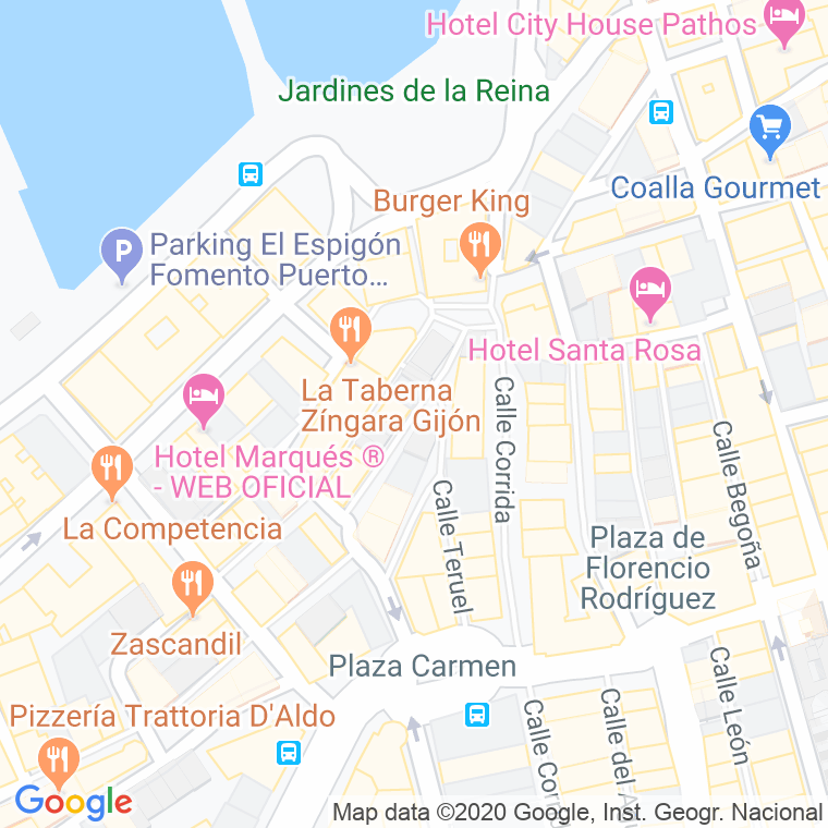 Código Postal calle Salustio Regueral en Gijón