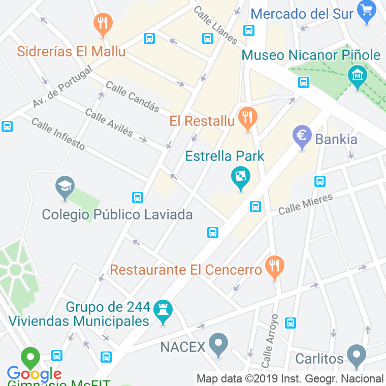 Código Postal calle Alvaro De Albornoz en Gijón