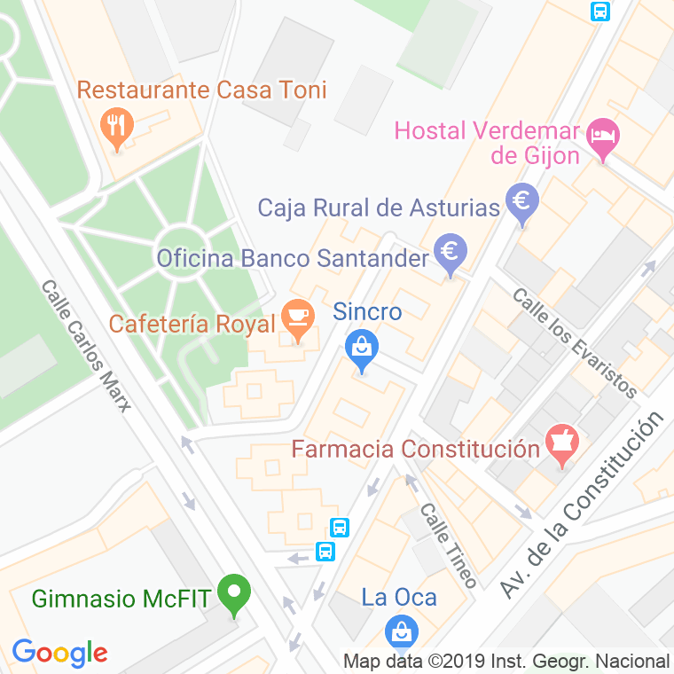 Código Postal calle Lastres en Gijón