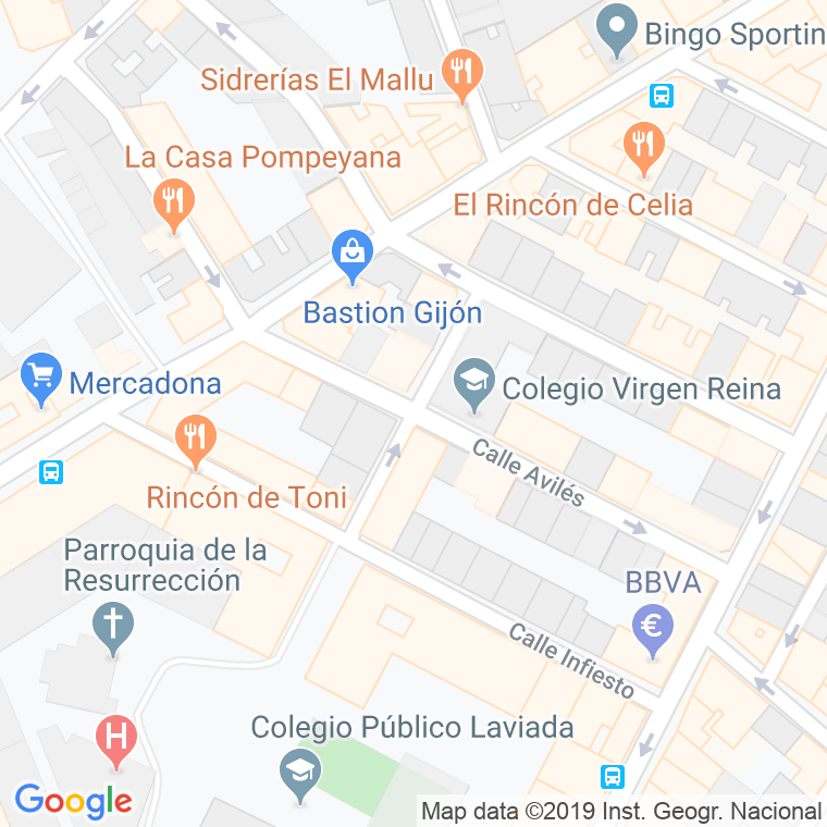 Código Postal calle Lieres en Gijón