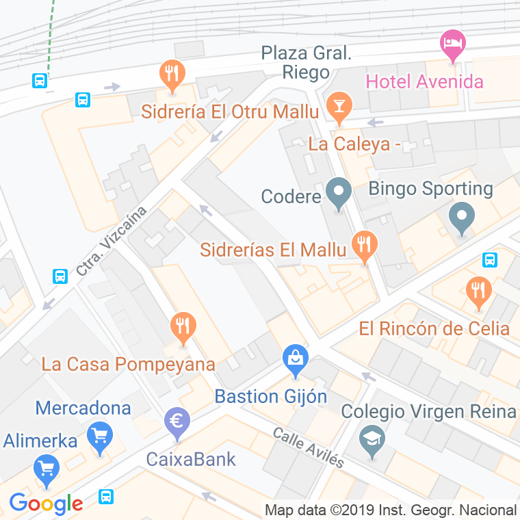 Código Postal calle Perlora en Gijón