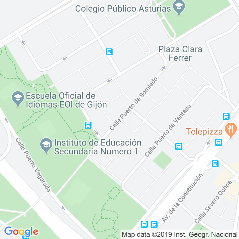 Código Postal calle Puerto De Somiedo en Gijón
