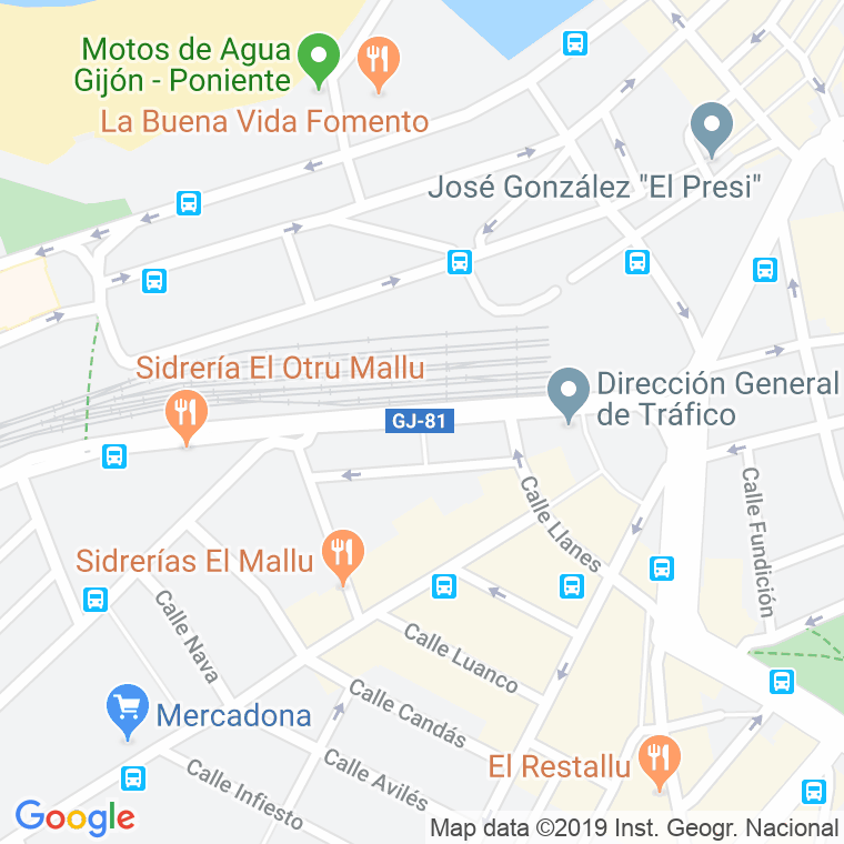 Código Postal calle Robustiana Armiño en Gijón