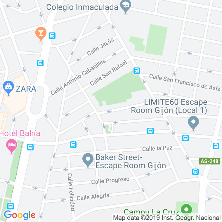 Código Postal calle Angeles, Los en Gijón