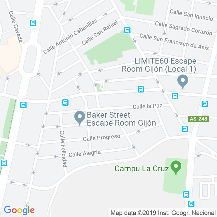 Código Postal calle Paz, La en Gijón