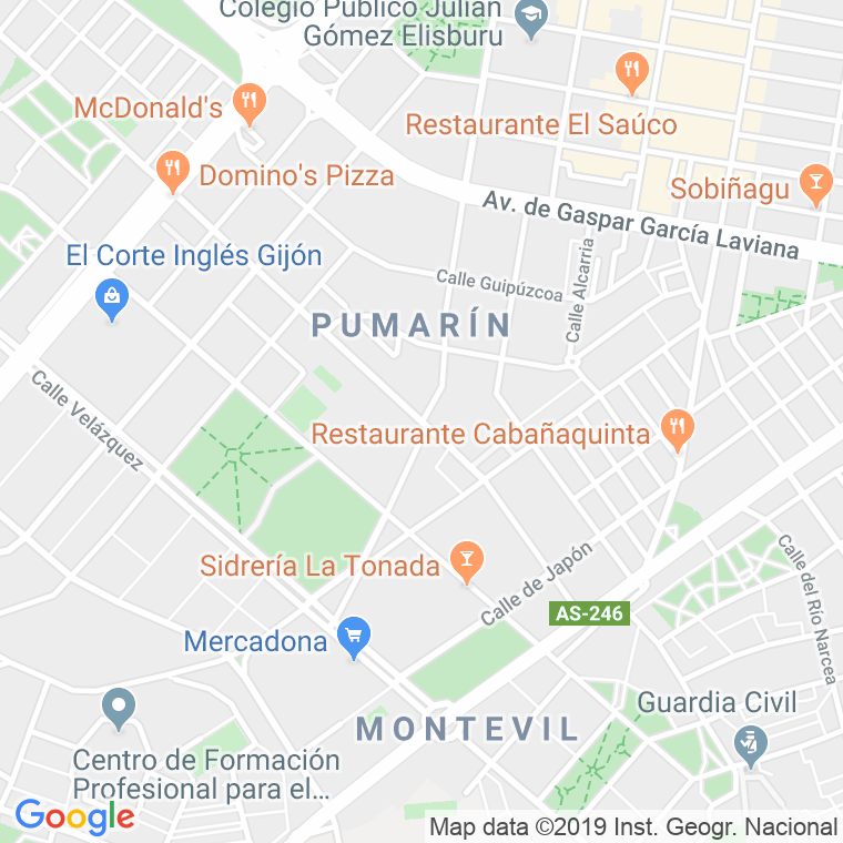 Código Postal calle Rio Eo en Gijón