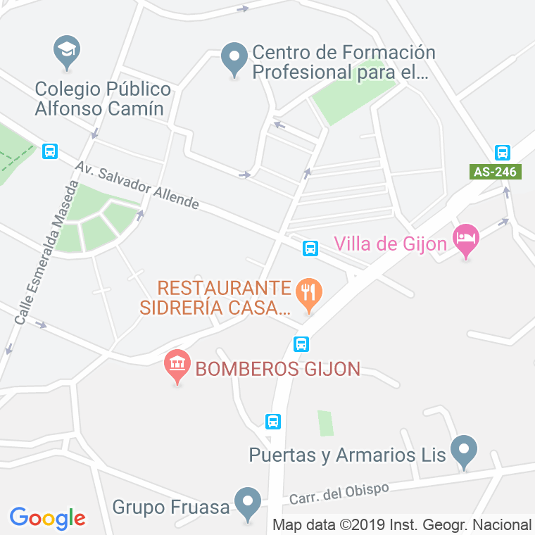 Código Postal calle Ajustadores, Los en Gijón