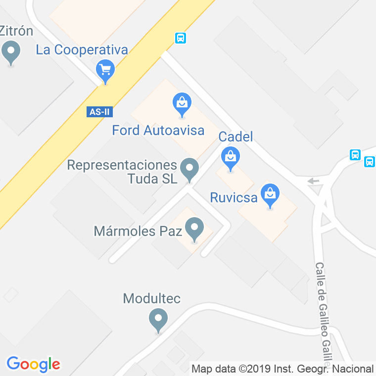 Código Postal calle Alfred Nobel en Gijón