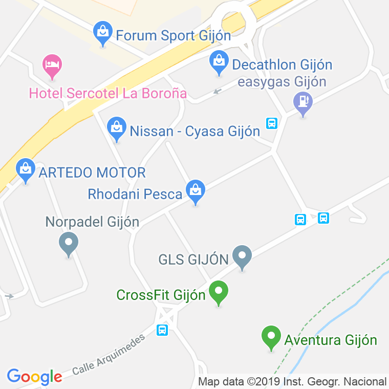 Código Postal calle Benjamin Franklin en Gijón