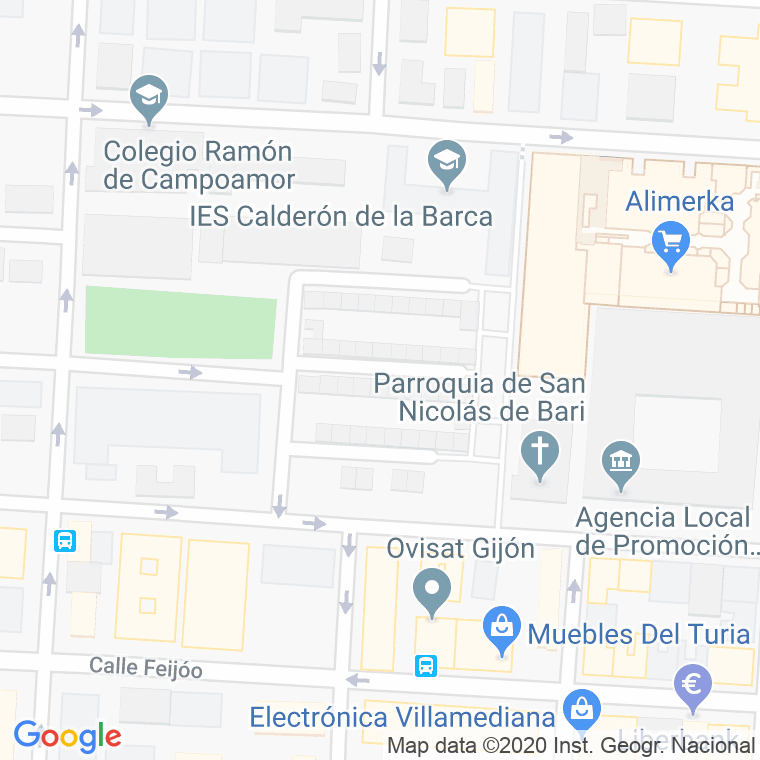 Código Postal calle Casas Baratas, De Las, grupo en Gijón