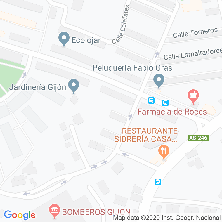 Código Postal calle Malteros, De Los, transito en Gijón
