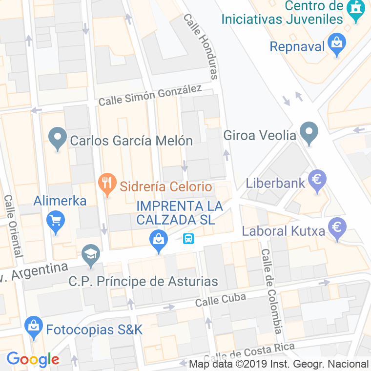 Código Postal calle Callao en Gijón