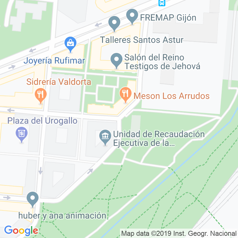Código Postal calle Desfiladero De Los Arrudos en Gijón