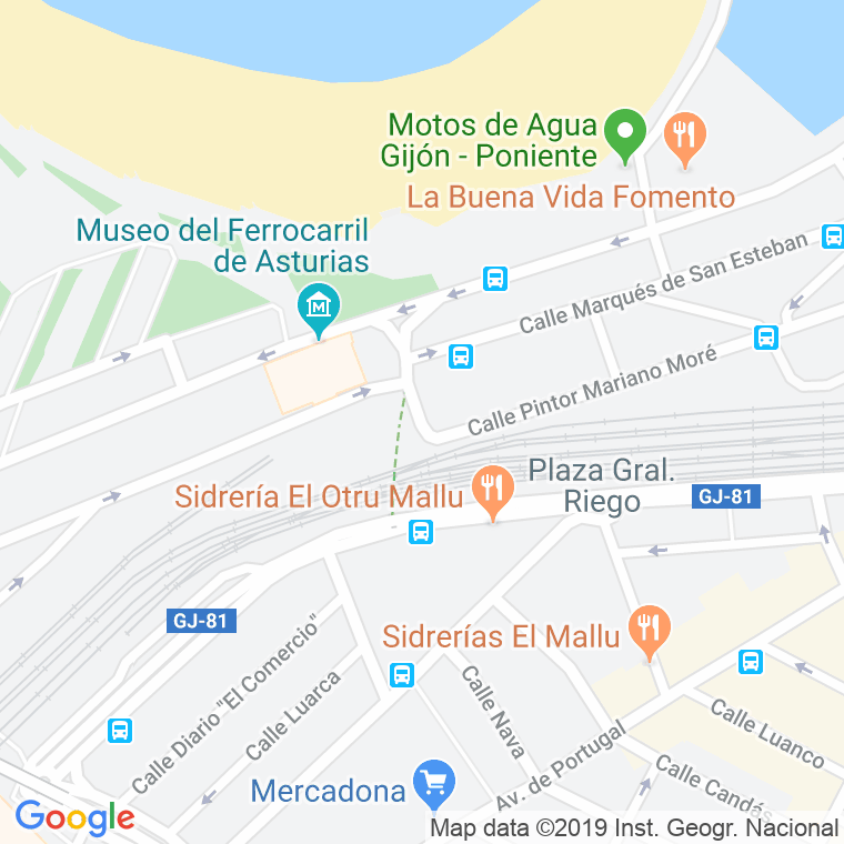 Código Postal calle Dionisio Fernandez-nespral Aza en Gijón
