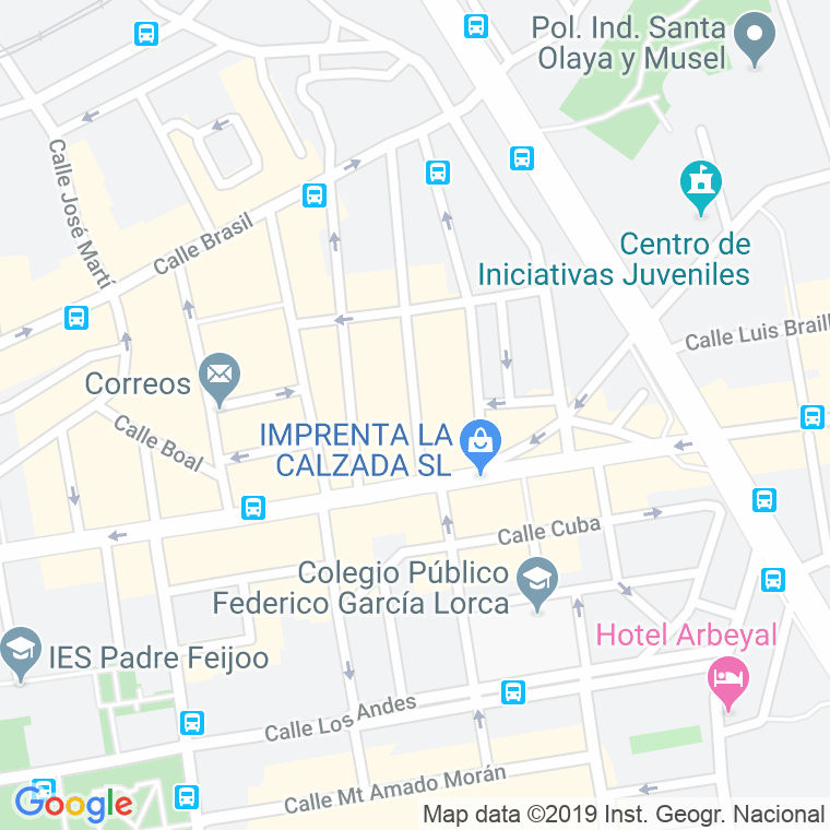 Código Postal calle Domingo Juliana en Gijón