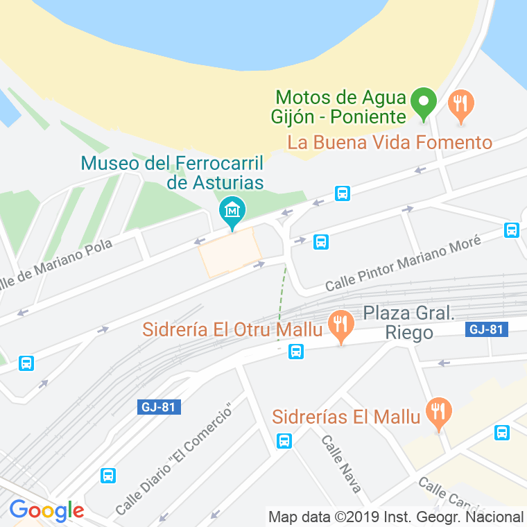Código Postal calle Estacion Del Norte, De La, plaza en Gijón