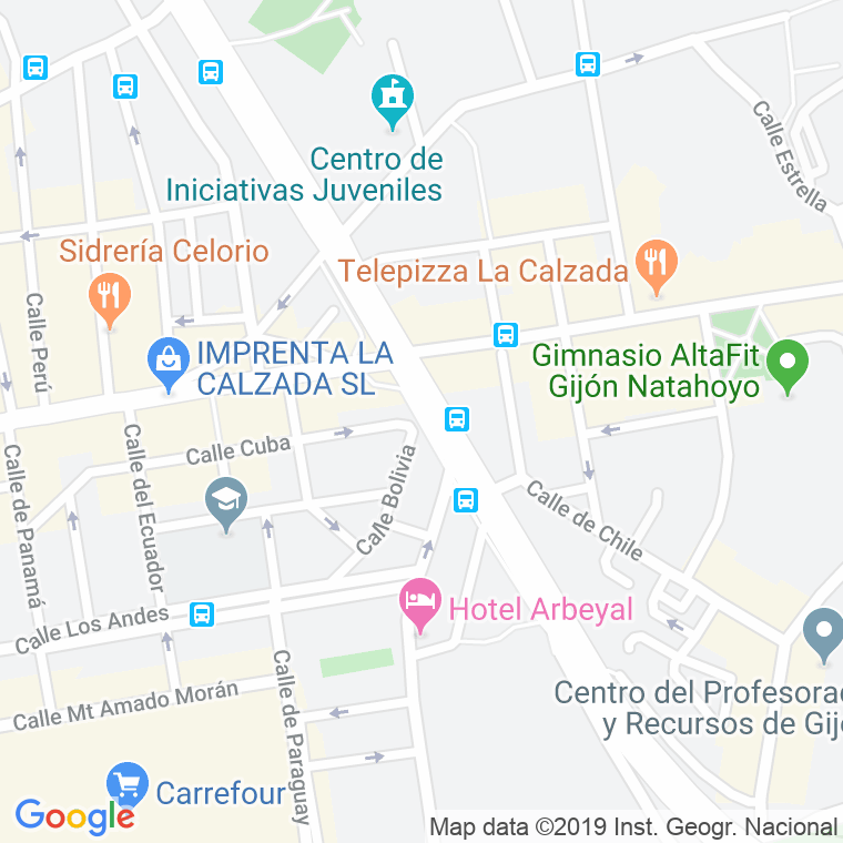 Código Postal calle Filipinas en Gijón