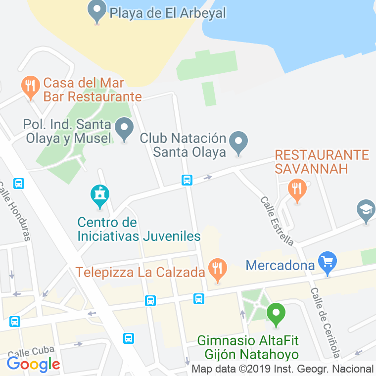 Código Postal calle Pachin De Melas en Gijón