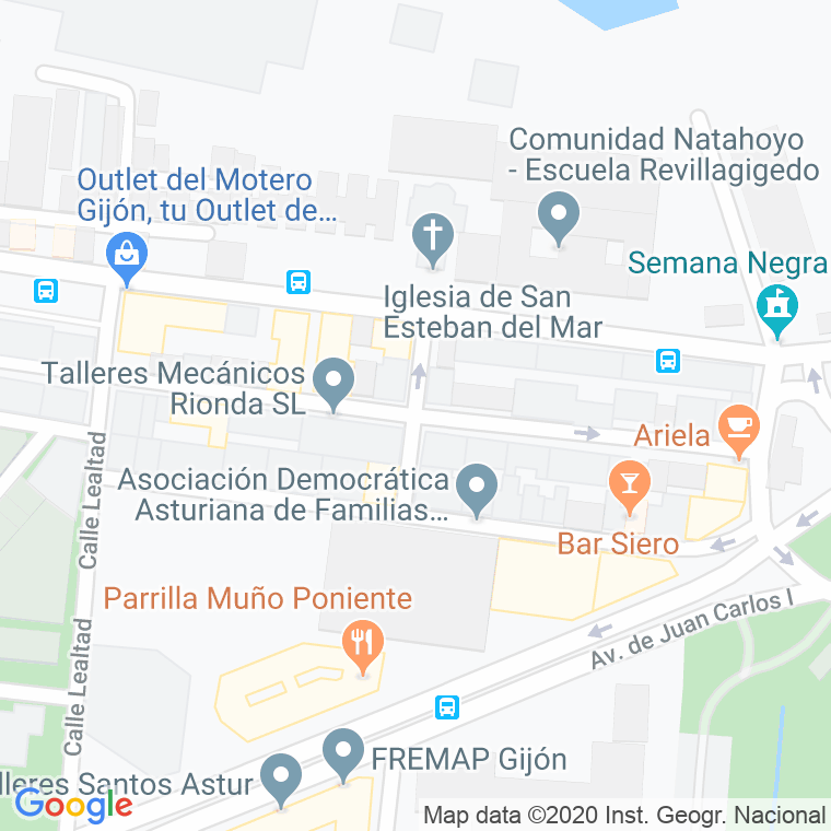 Código Postal calle Padre Montero en Gijón