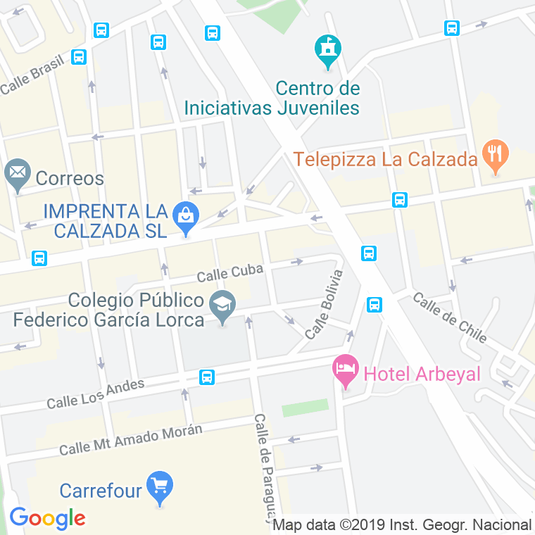 Código Postal calle Colombia en Gijón