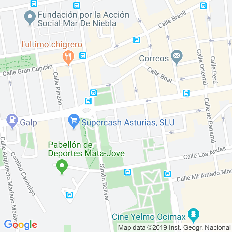 Código Postal calle Maria Zambrano en Gijón