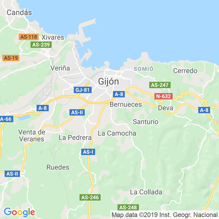 Código Postal de Bobia, La (Gijon) en Asturias