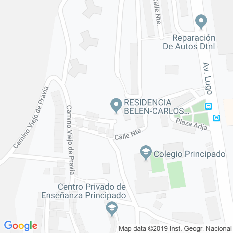 Código Postal calle Jardin De La Maruca, urbanizacion en Avilés