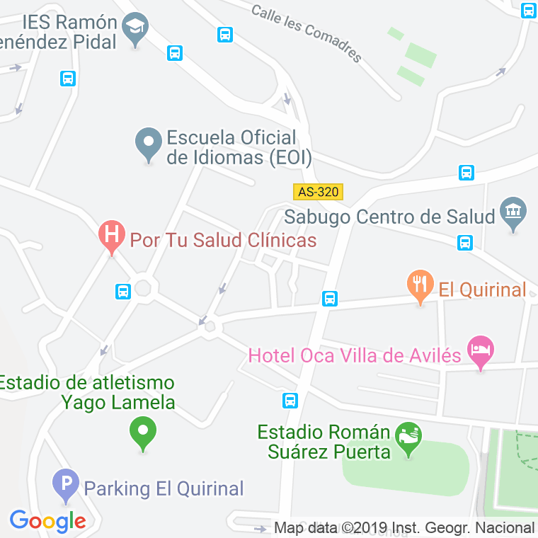Código Postal calle Marques De Pinar Del Rio en Avilés