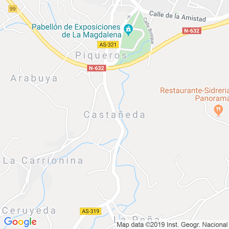 Código Postal calle Castañeda en Avilés