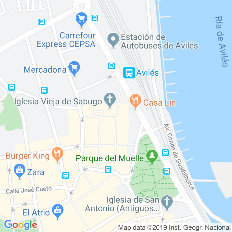 Código Postal calle Estacion, La, plaza (Impares Del 1 Al Final)  (Pares Del 2 Al Final) en Avilés
