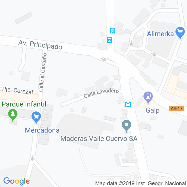 Código Postal calle Lavadero (Corvera) en Avilés