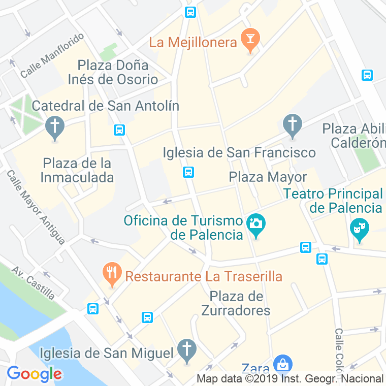 Código Postal calle Menendez Pelayo en Palencia