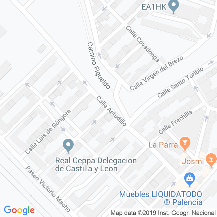Código Postal calle Astudillo en Palencia