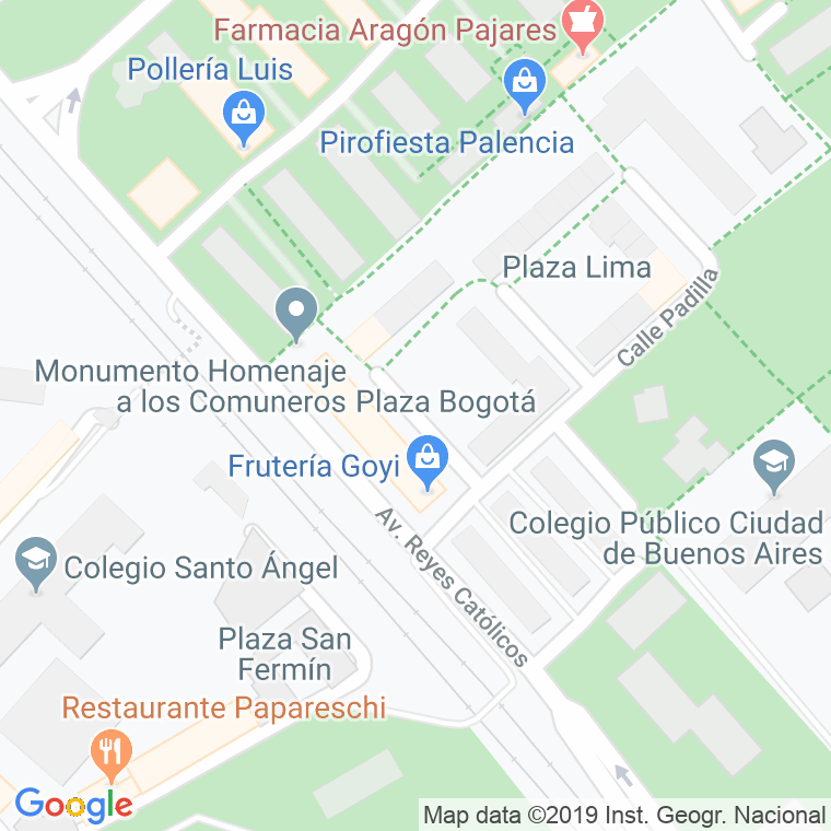 Código Postal calle Bogota, plaza en Palencia