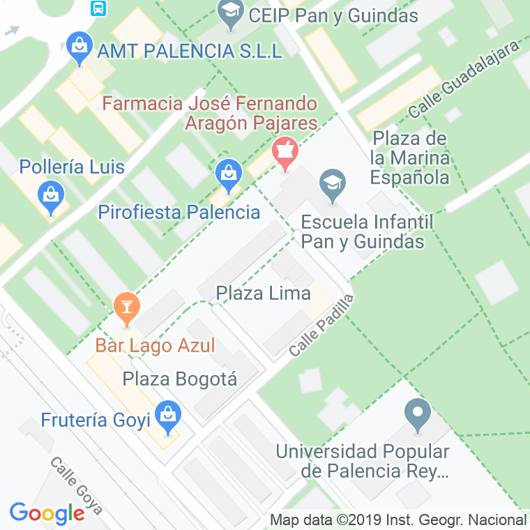 Código Postal calle Lima, plaza en Palencia