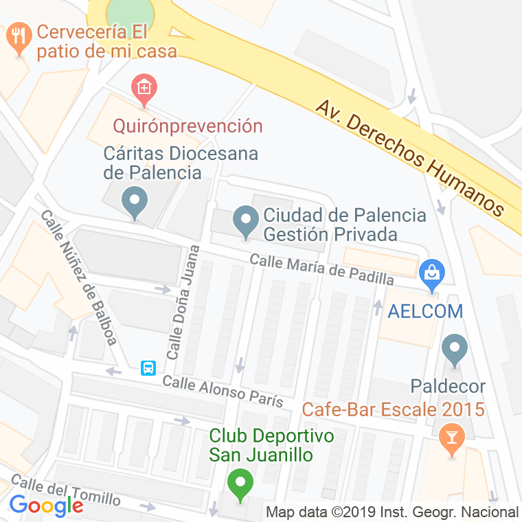 Código Postal calle Maria De Padilla en Palencia
