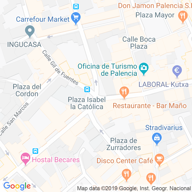 Código Postal calle Isabel La Catolica, plaza en Palencia