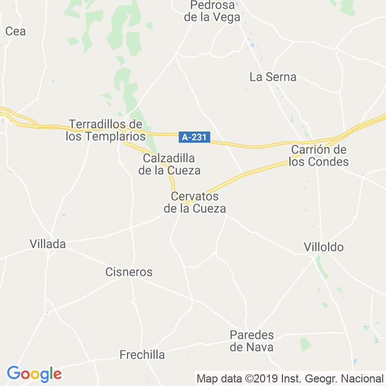Código Postal calle Rio De La Cueza en Palencia