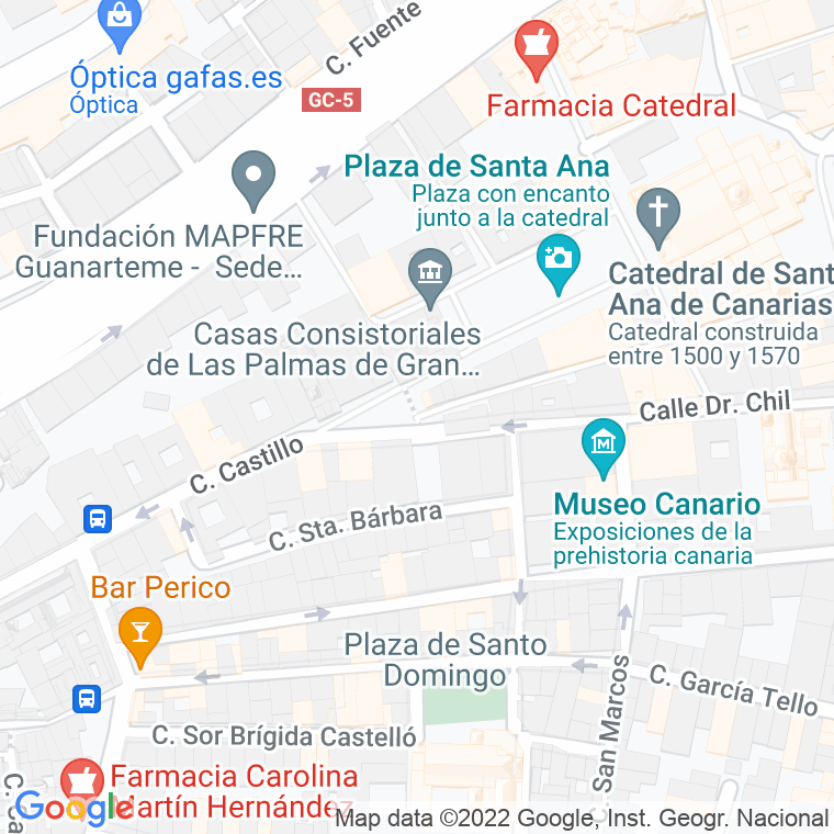 Código Postal calle Espiritu Santo, plaza en Las Palmas de Gran Canaria