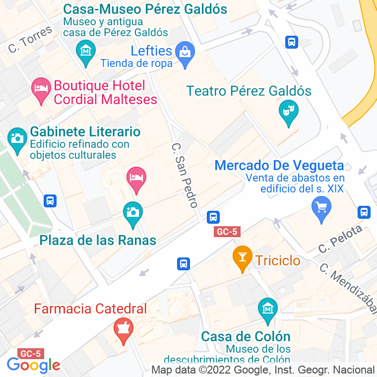 Código Postal calle San Pedro en Las Palmas de Gran Canaria