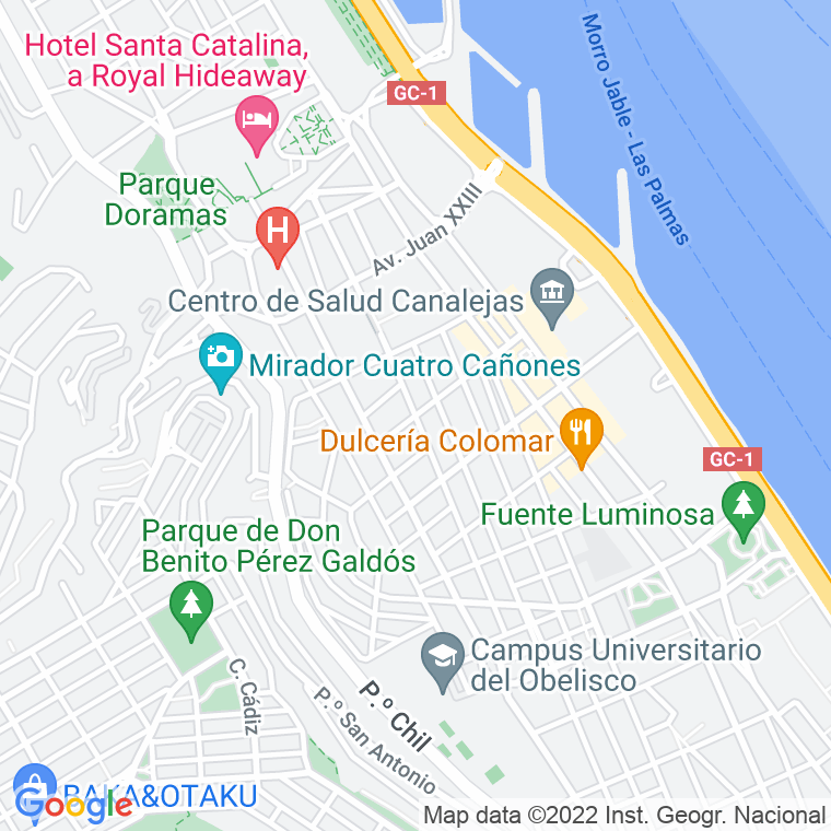 Código Postal calle Angel Guimera   (Impares Del 1 Al 11)  (Pares Del 2 Al 10) en Las Palmas de Gran Canaria