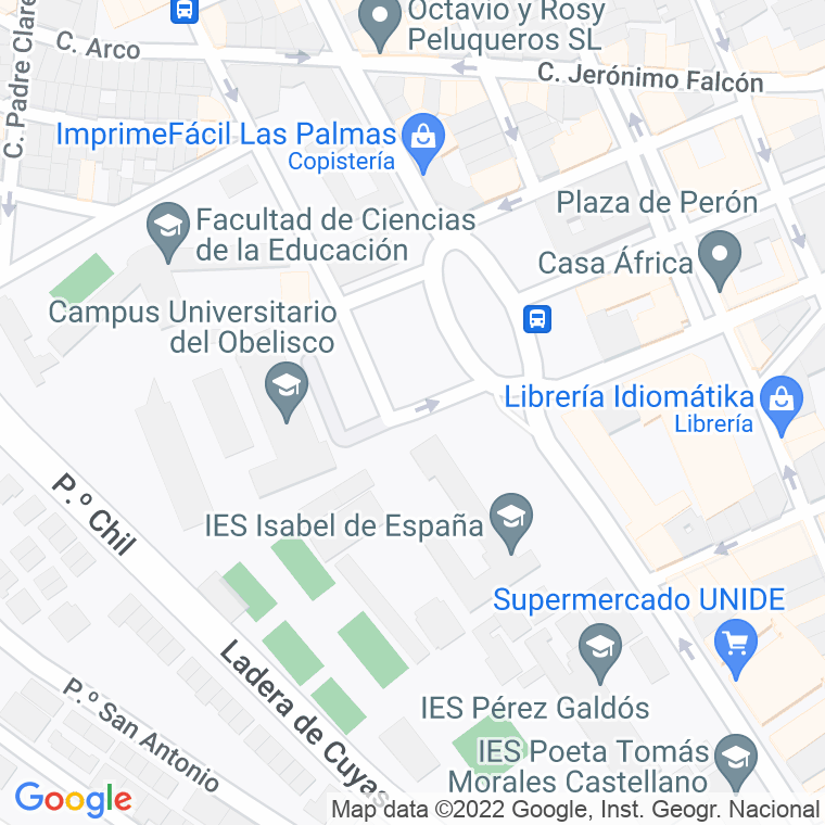 Código Postal calle Constitucion, plaza en Las Palmas de Gran Canaria