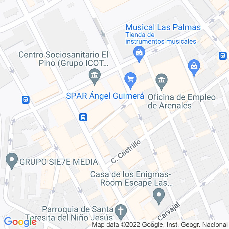 Código Postal calle Doña Pura Bascaran en Las Palmas de Gran Canaria