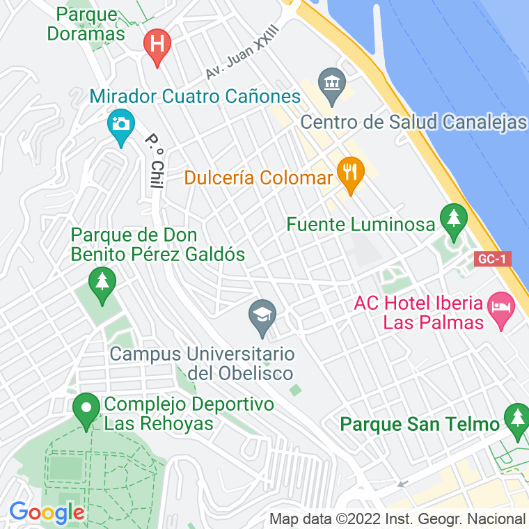 Código Postal calle Tomas Morales   (Impares Del 43 Al Final)  (Pares Del 80 Al Final) en Las Palmas de Gran Canaria