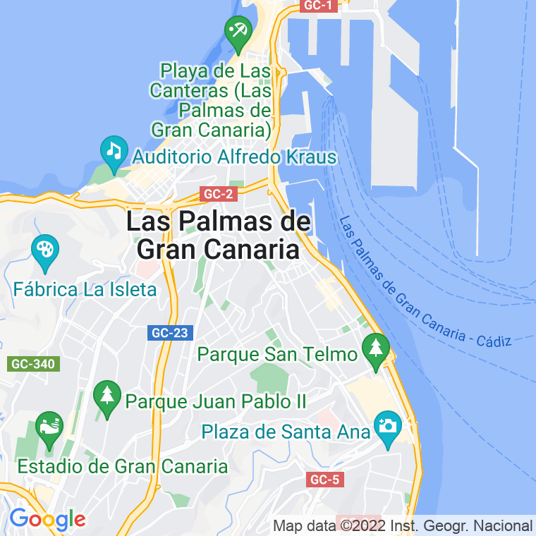 Código Postal calle Chil, paseo (Impares Del 195 Al 225)  (Pares Del 212 Al 238) en Las Palmas de Gran Canaria