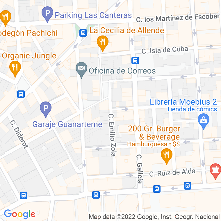 Código Postal calle Emilio Zola en Las Palmas de Gran Canaria