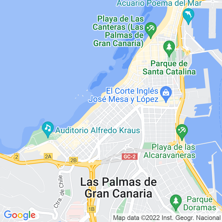 Código Postal calle Fernando Guanarteme   (Impares Del 1 Al 51)  (Pares Del 2 Al 26) en Las Palmas de Gran Canaria